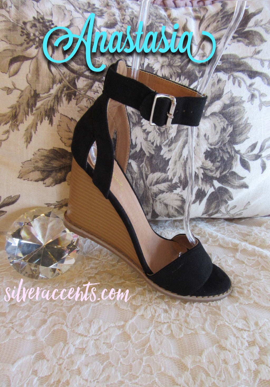 ANASTASIA AnkleStrap Wedge Sandal Shoe