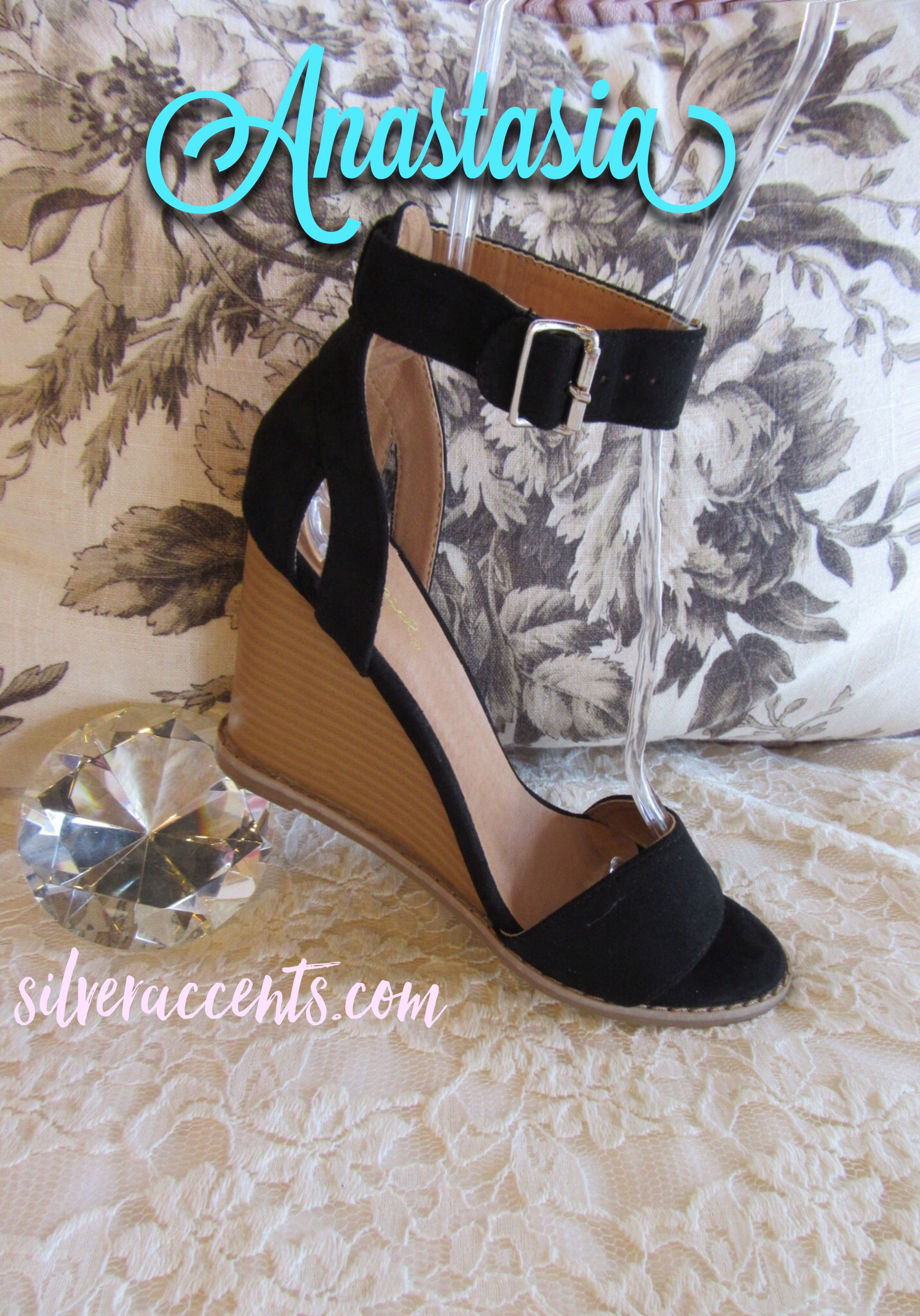 ANASTASIA AnkleStrap Wedge Sandal Shoe