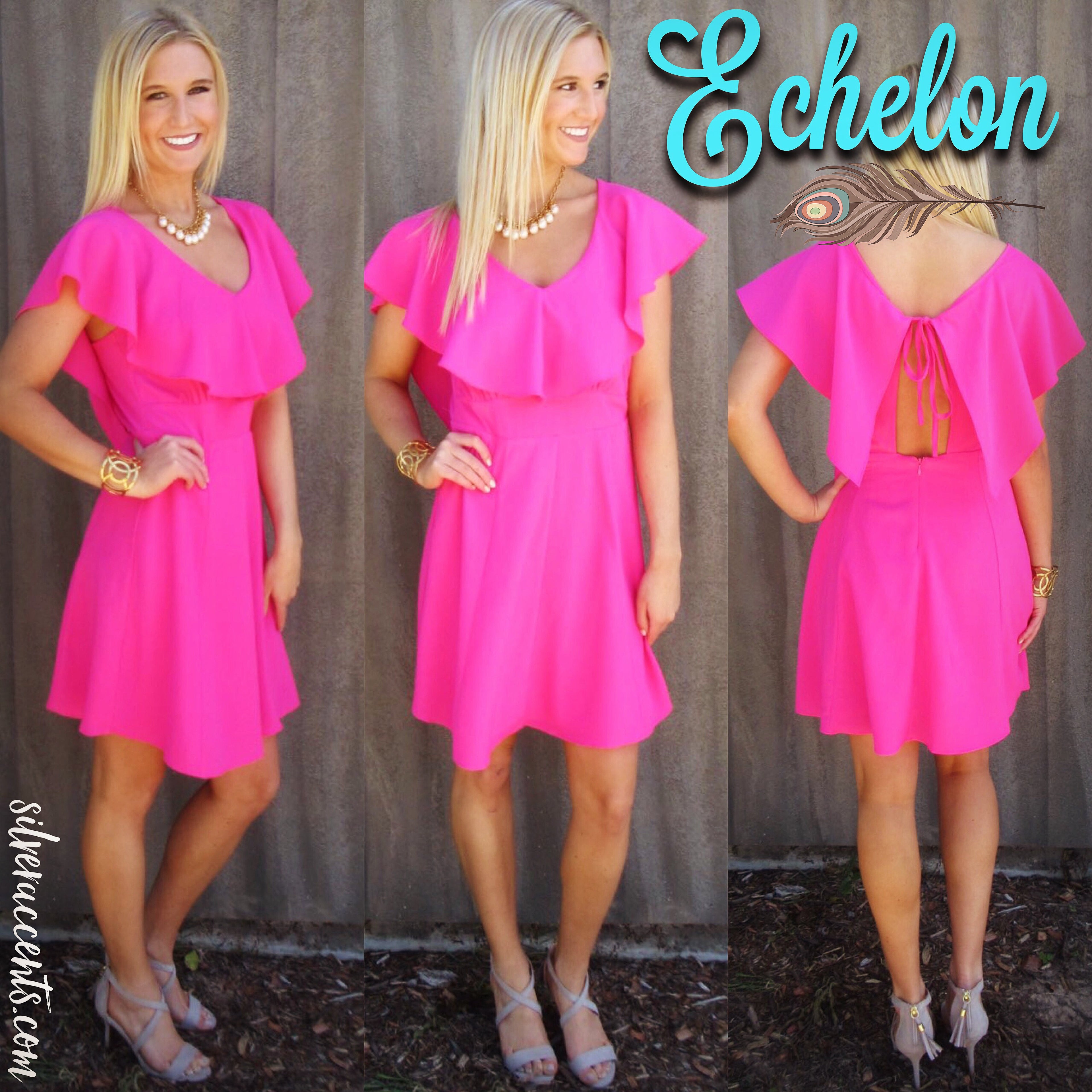 ECHELON Ruffled TieBack Woven Dress