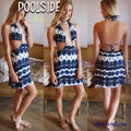 HoneyPunch POOLSIDE DipDye Cutout HalterNeck Dress