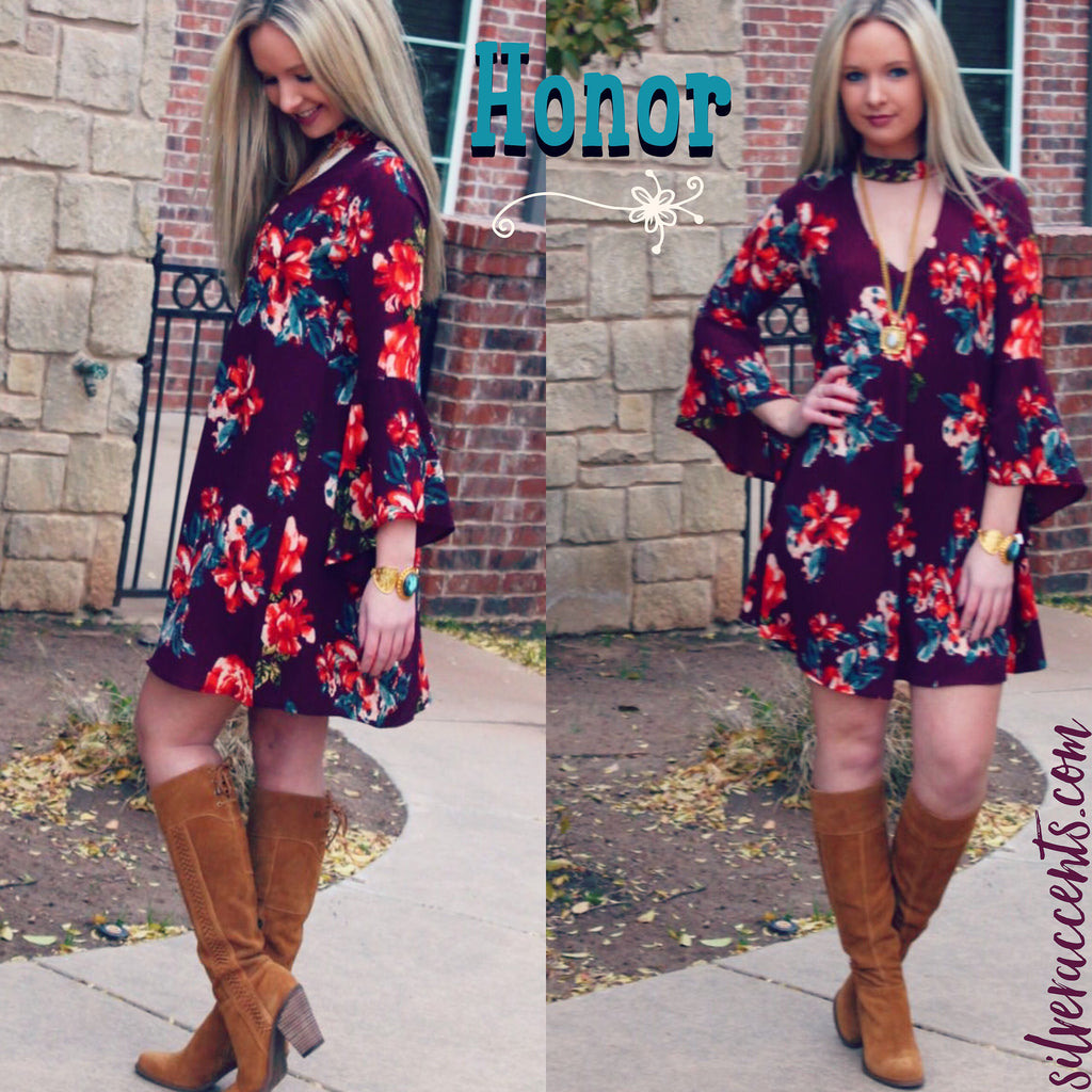 HONOR Floral Cutout V-Neck Sheath Dress