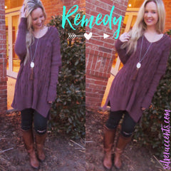 REMEDY CableKnit Slouchy Sweater Top