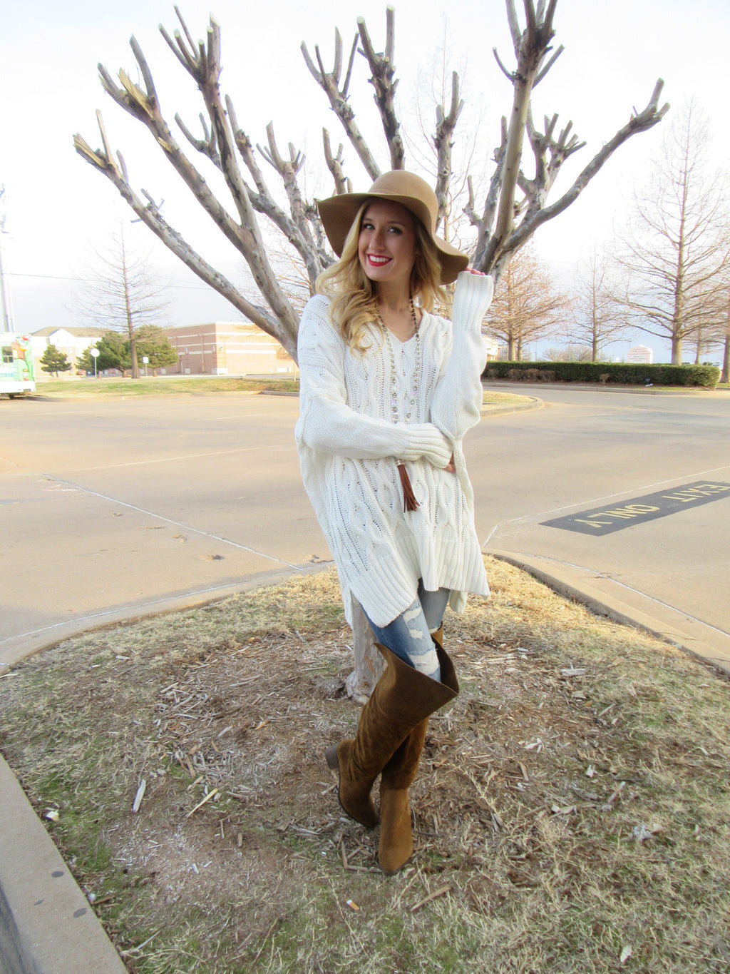 REMEDY CableKnit Slouchy Sweater Top