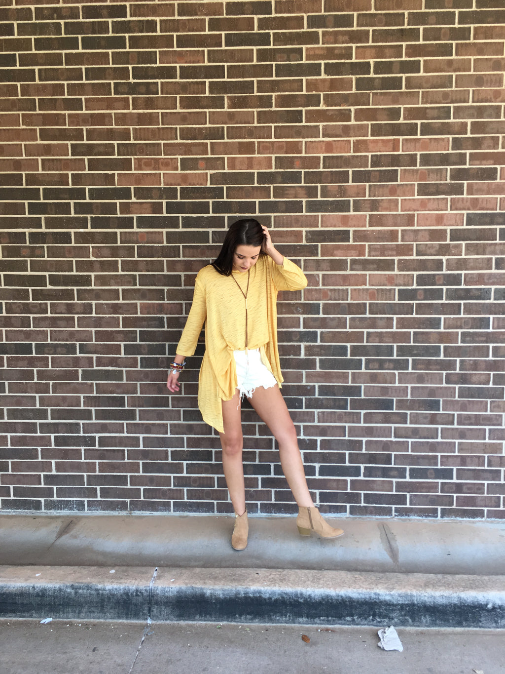 RAMPAGE Slub Jersey StrappyBack HiLo Top