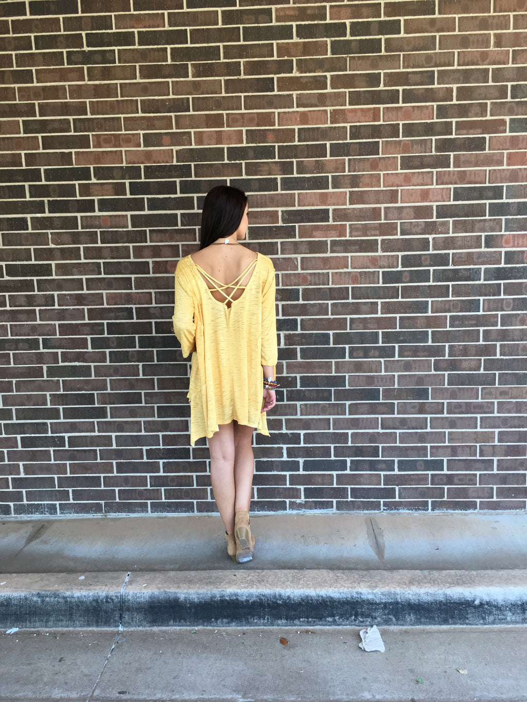 RAMPAGE Slub Jersey StrappyBack HiLo Top