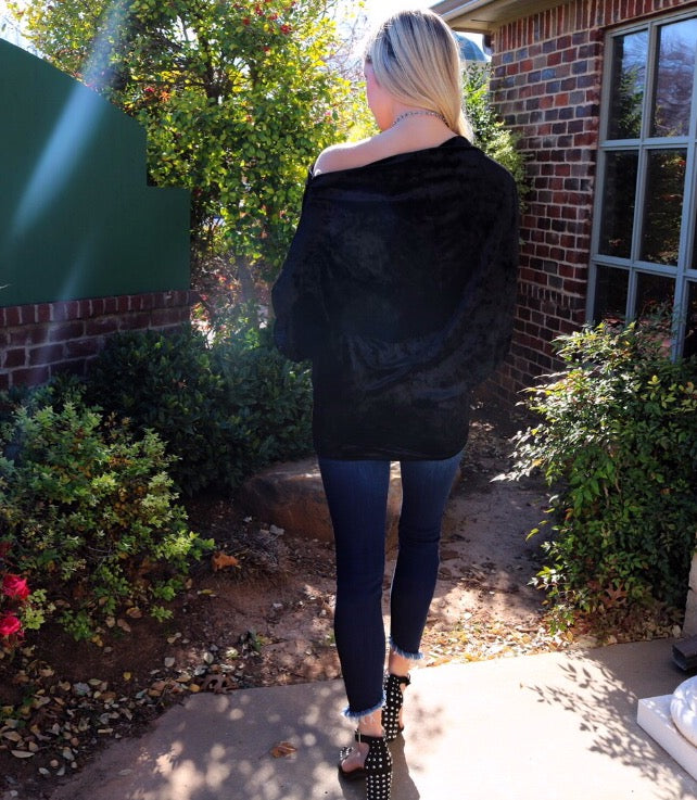 TWINKLING CrushVelvet MultiWay Dolman Top