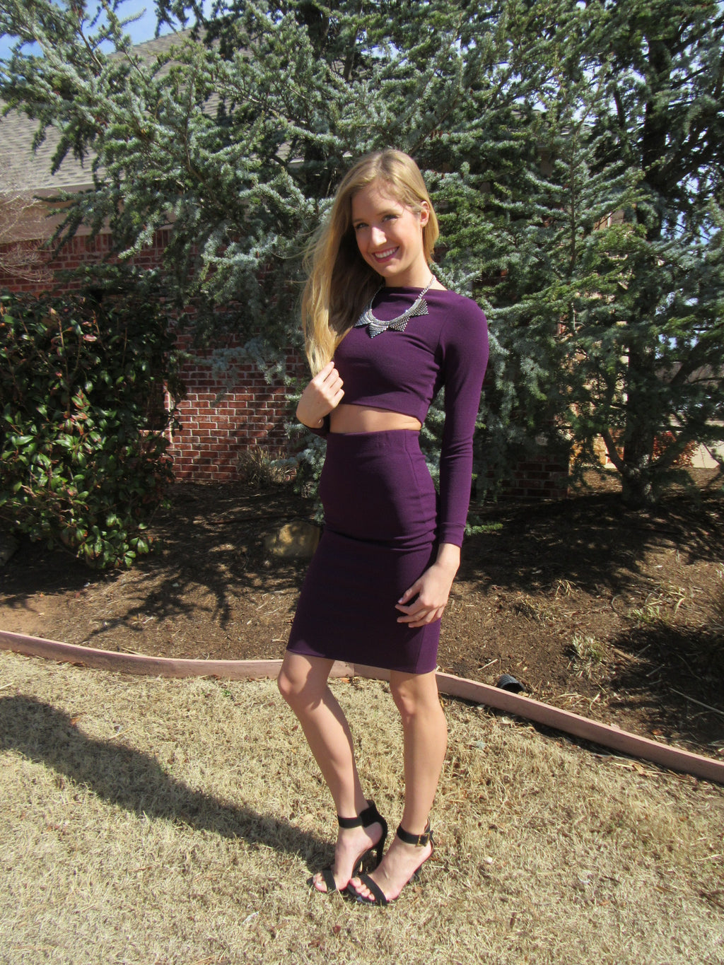 VENTURA 2pc Crop Top/Pencil Skirt Set