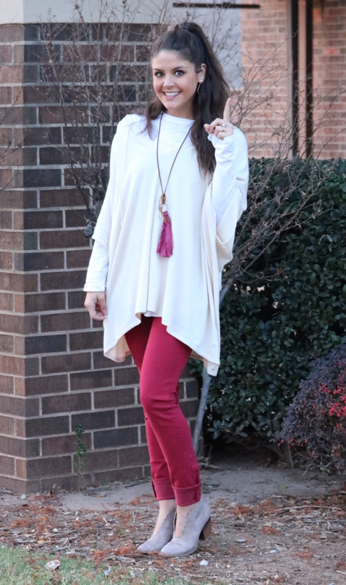 SUMMIT Lightweight Knit Hoodie Poncho Sweater Top