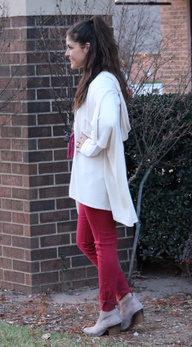 SUMMIT Lightweight Knit Hoodie Poncho Sweater Top