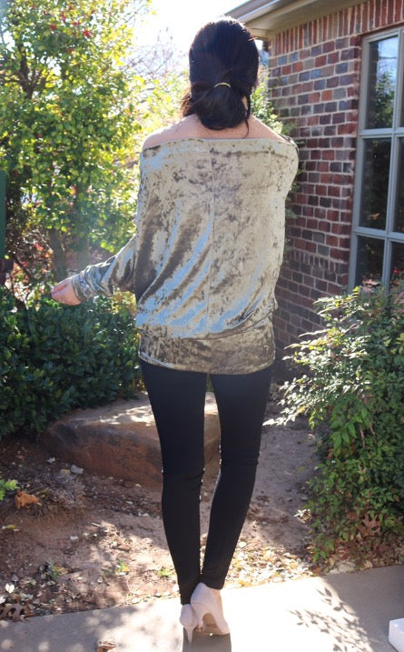 TWINKLING CrushVelvet MultiWay Dolman Top