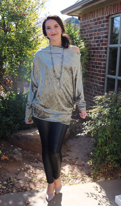 TWINKLING CrushVelvet MultiWay Dolman Top