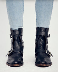 FREE PEOPLE Black OUTSIDERS Moto Boot Shoes