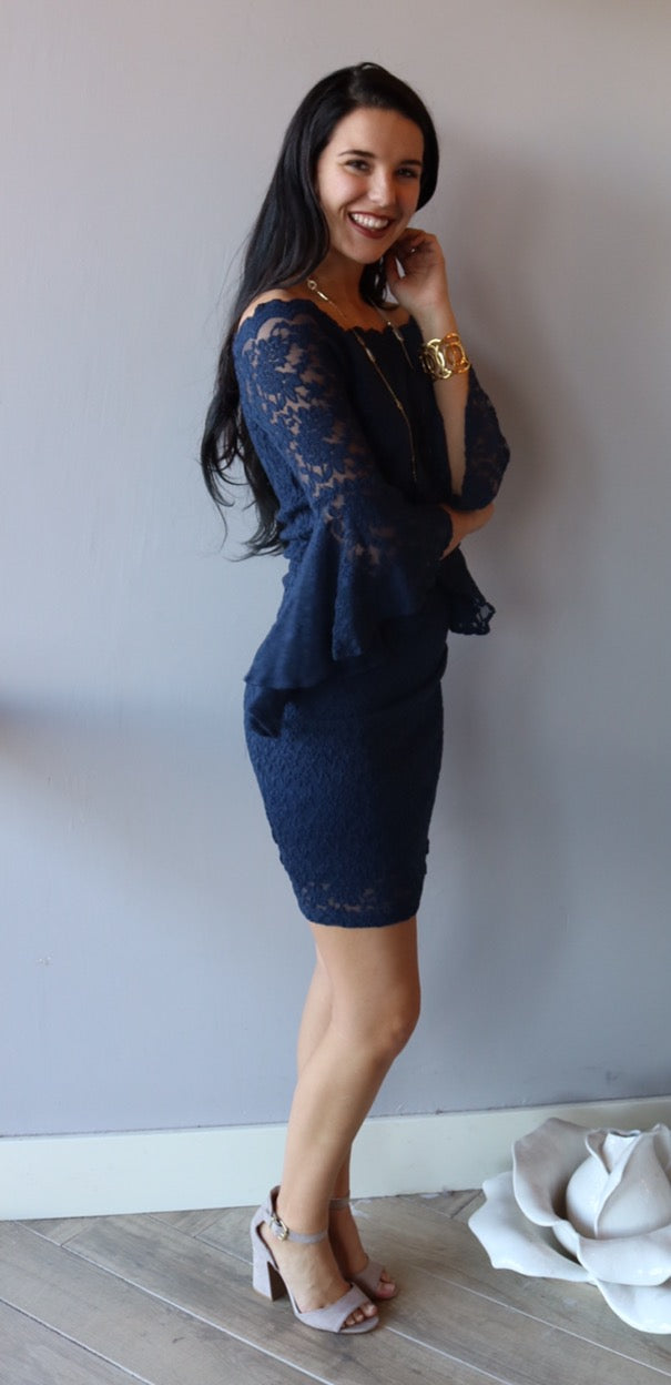 MICHAELIS Lace OffShoulder BodyCon Dress