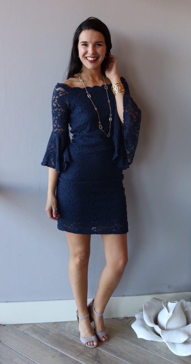 MICHAELIS Lace OffShoulder BodyCon Dress