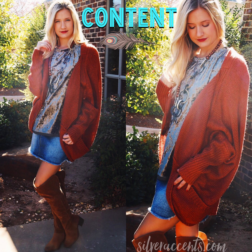 CONTENT DolmanSleeve Drapy Knit Cardigan Top