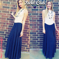 YACHT CLUB Elastic Waist Maxi Skirt