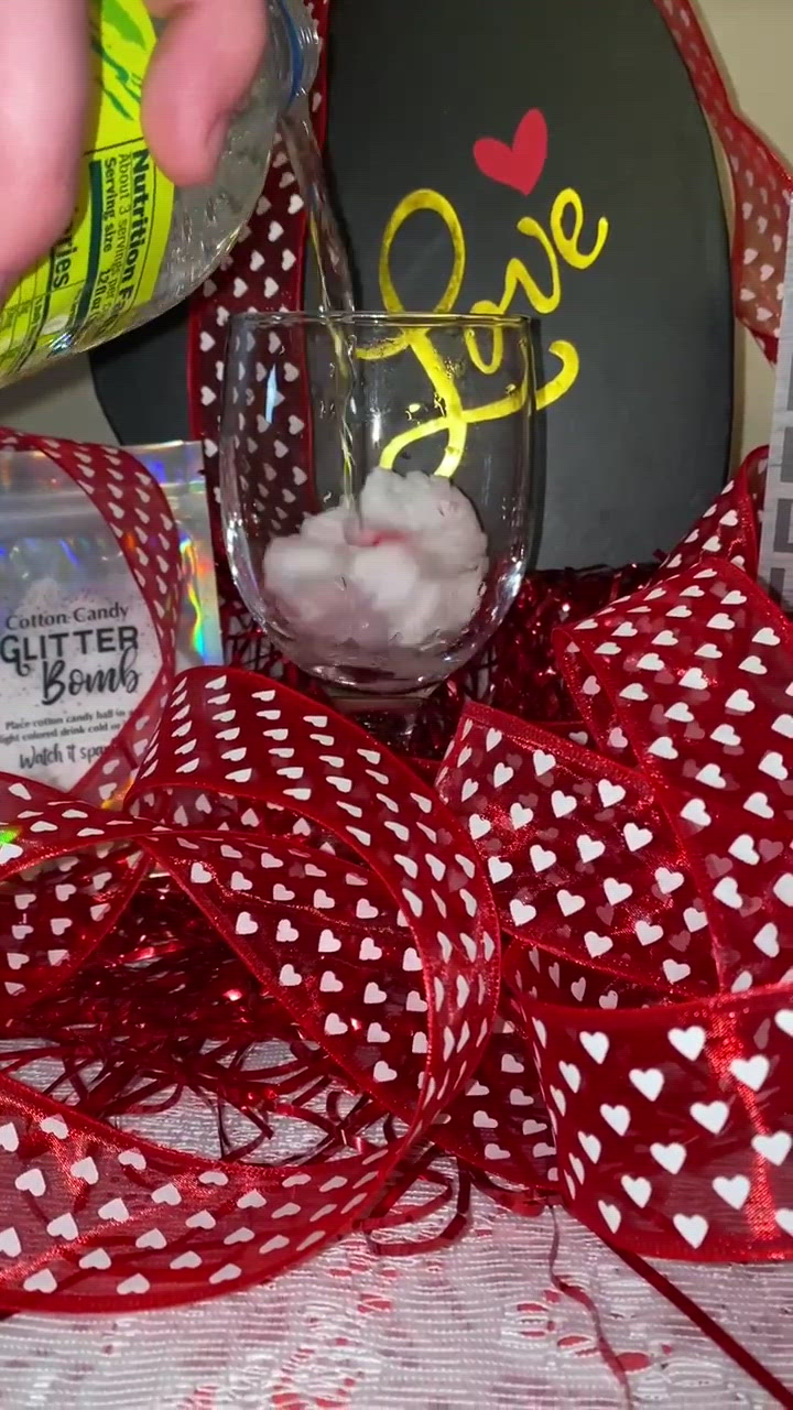 COTTON CANDY Glitter Drink BOMB