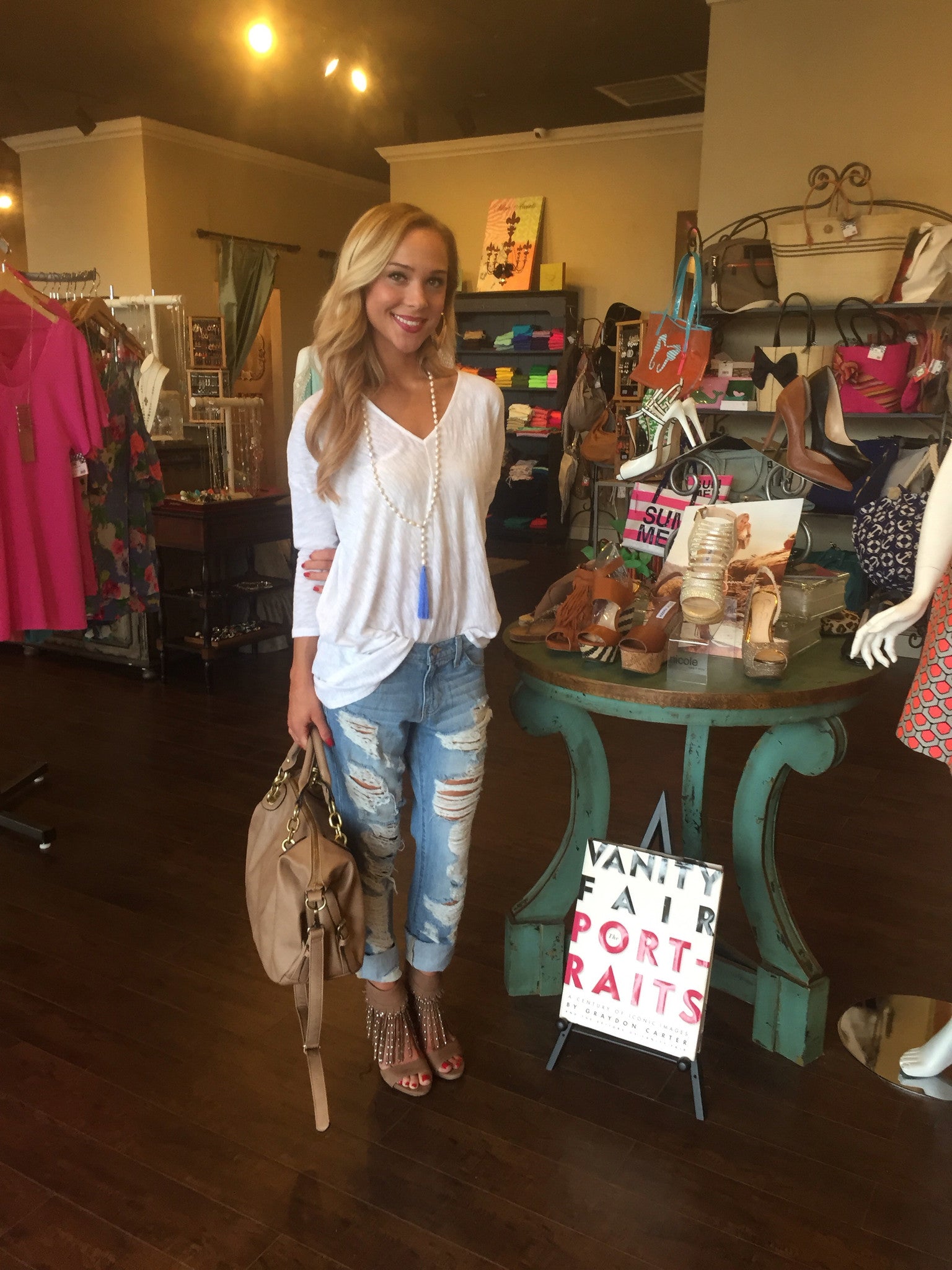 FLYING MONKEY Indian River Super Distressed Boyfriend Jean