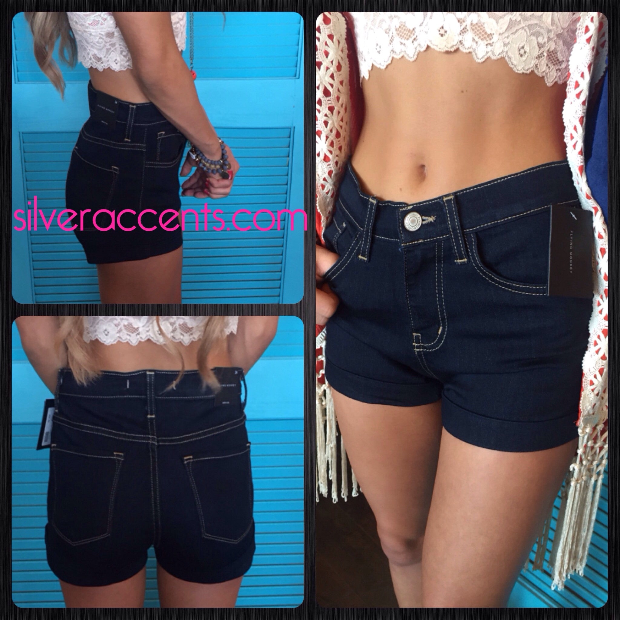 FLYING MONKEY HiWaist BABYWASH Shorts w/Cuff