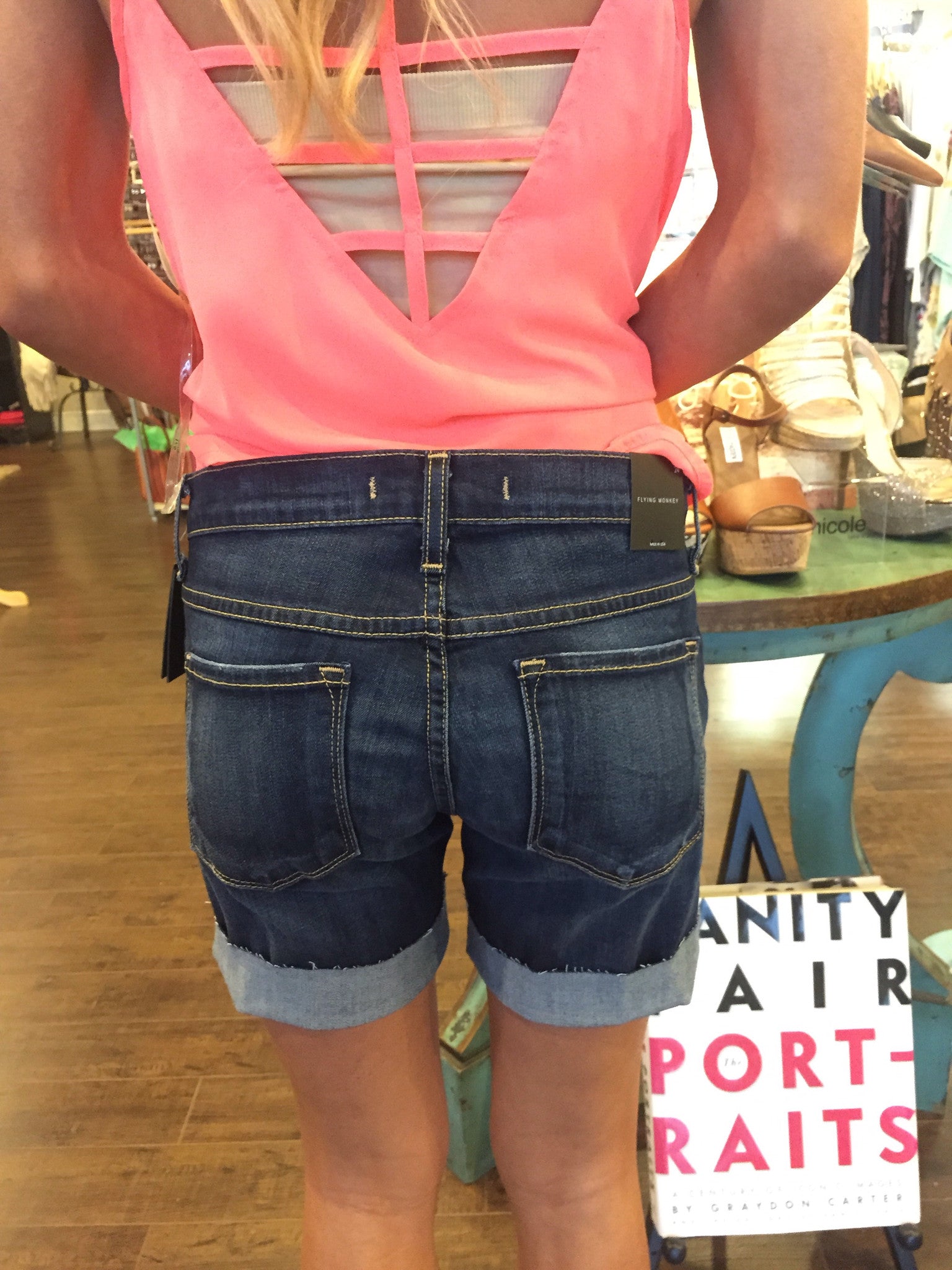 FLYING MONKEY Pro Blue BOYFRIEND Rollup Shorts