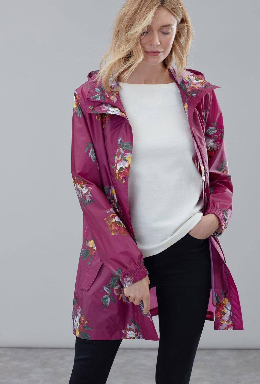 JOULES Peony Pattern GOLIGHTLY Rainjacket
