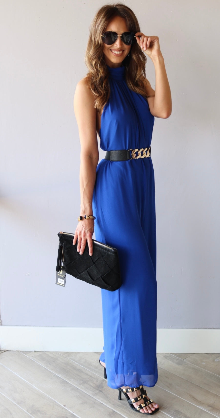 TRIUMPH MockNeck WideLeg Chiffon Jumpsuit