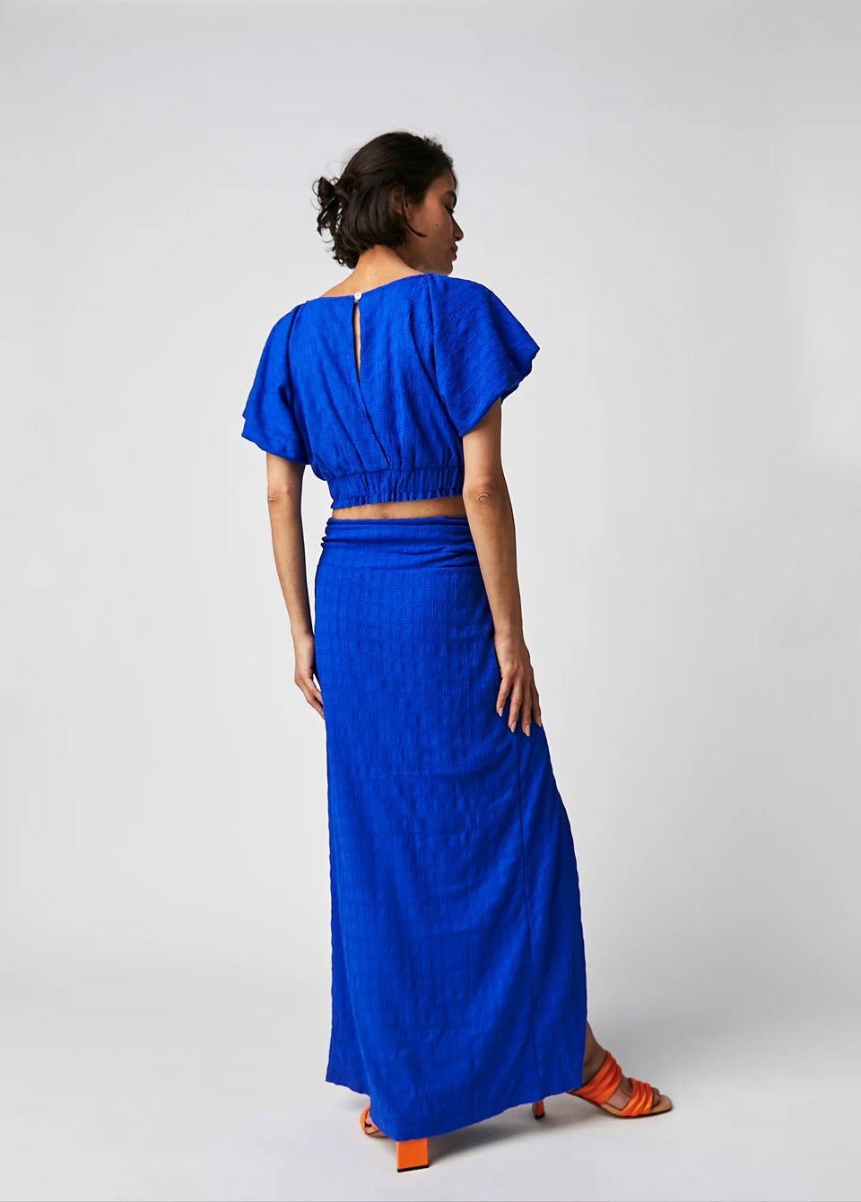FREE PEOPLE 2pc TOVAH Flutter Sleeve/Maxi Skirt Set