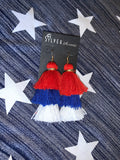 PATRIOT Layered Tassel Earrings