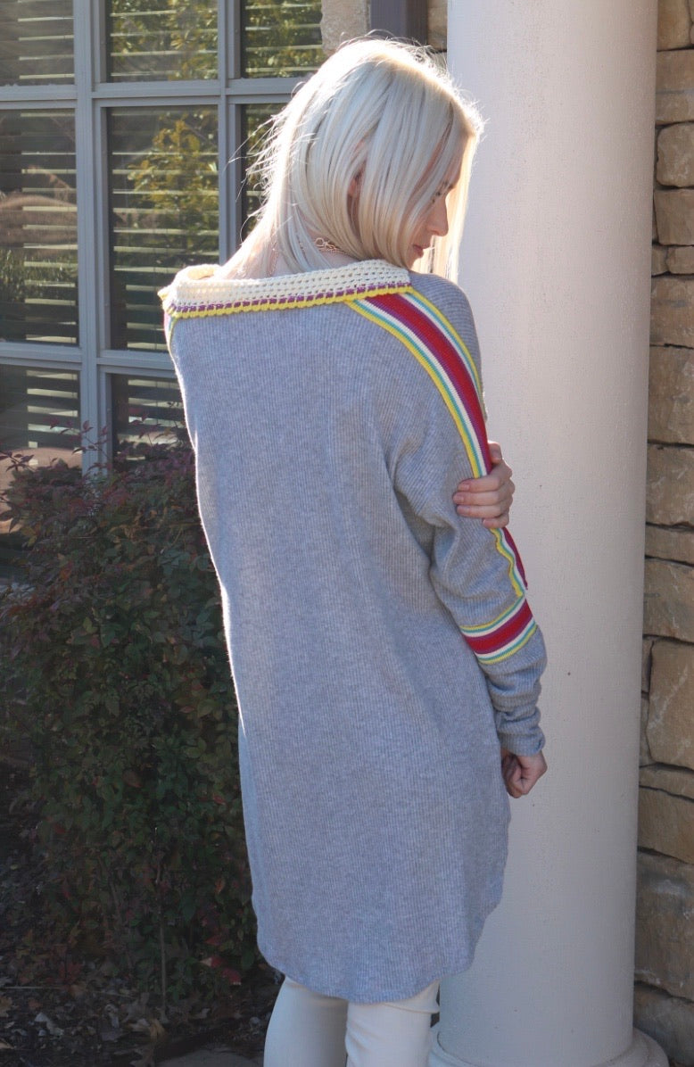 FREE PEOPLE RibKnit FEELING MAGICAL SWIT V-Neck Top