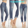 WANDERLUST FringeHem HiRise Distressed Crop Jean