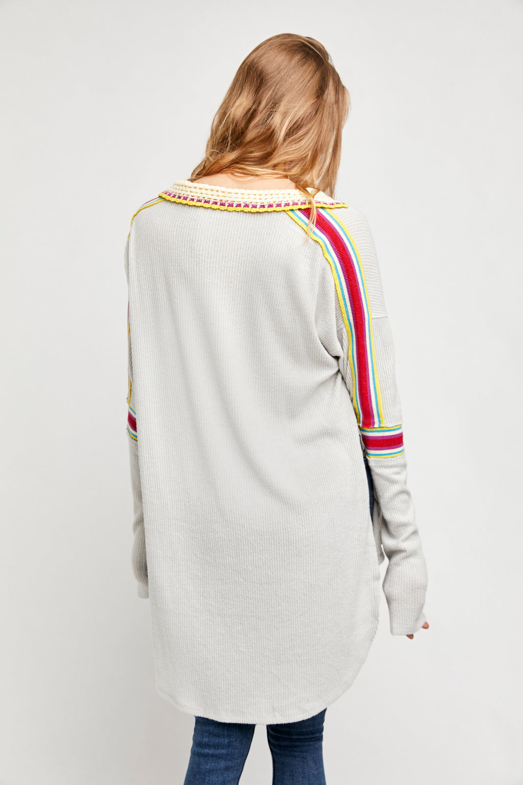 FREE PEOPLE RibKnit FEELING MAGICAL SWIT V-Neck Top