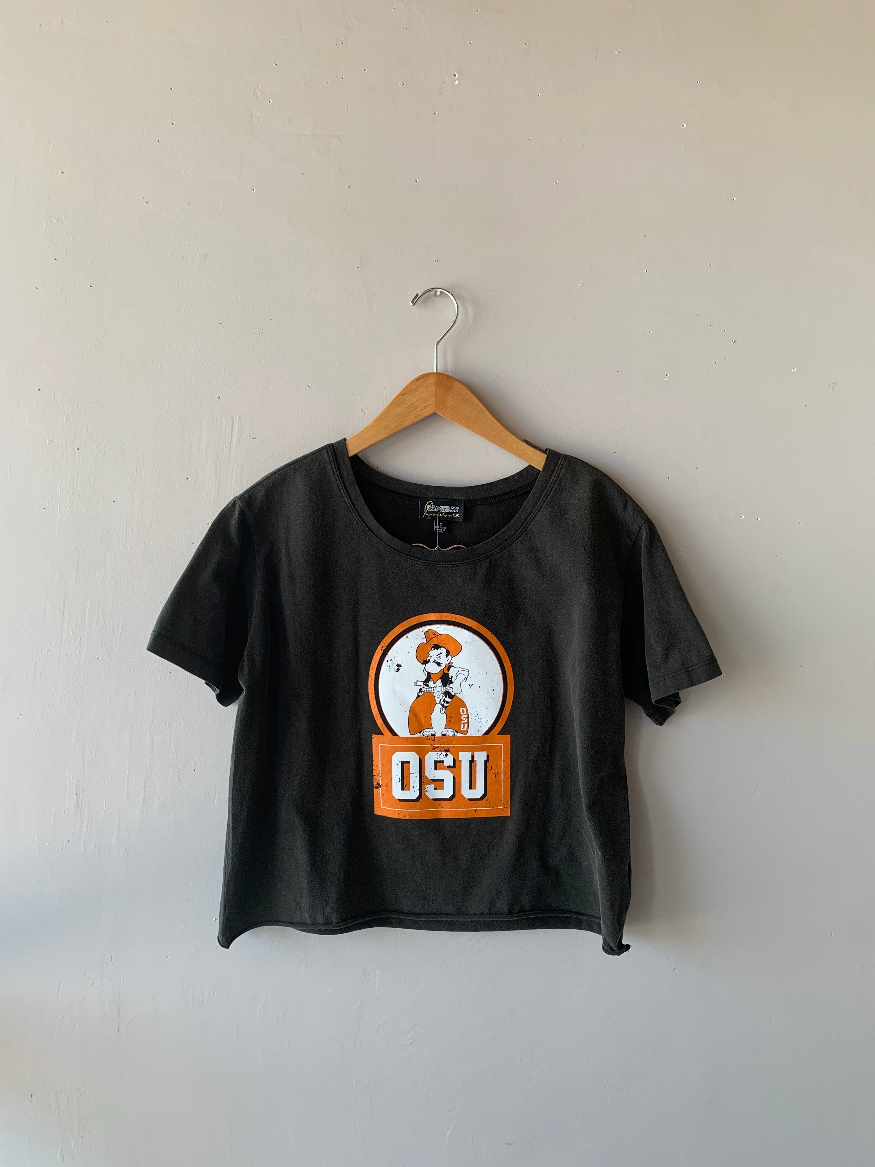 GAMEDAY COUTURE Logo KEEP IT CROPPED Snow Wash Tee Top