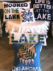 PH HandHooked LIFE IS BETTER AT THE LAKE Pillow