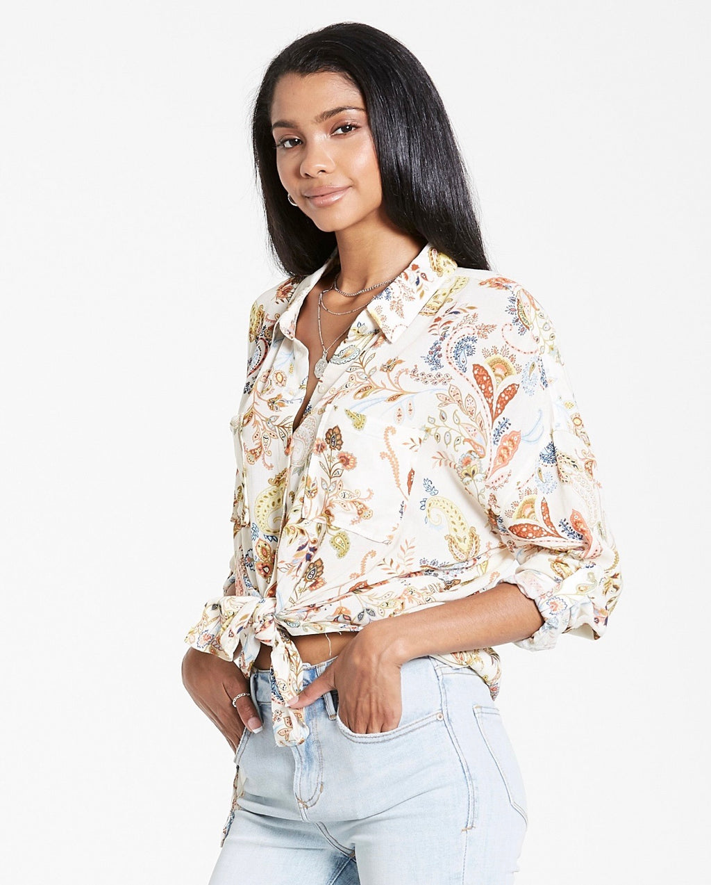 DEARJOHN ButtonDown ARIANNA Blouse Top