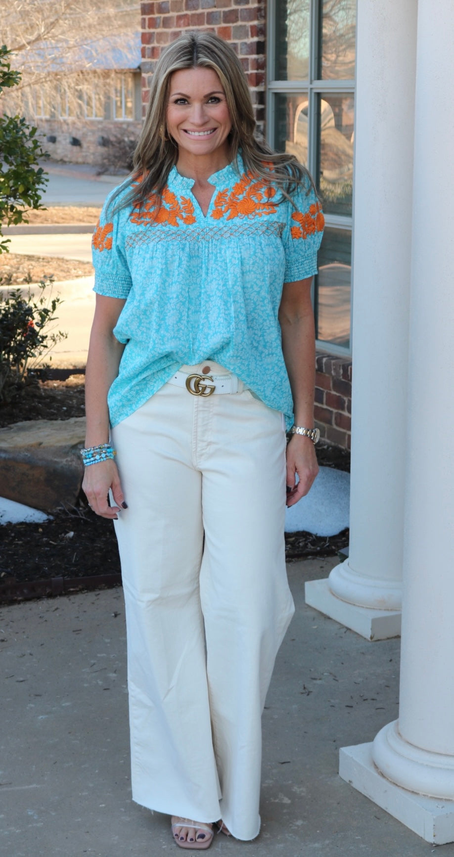 SISTER MARY Embroidered CAMILA Top