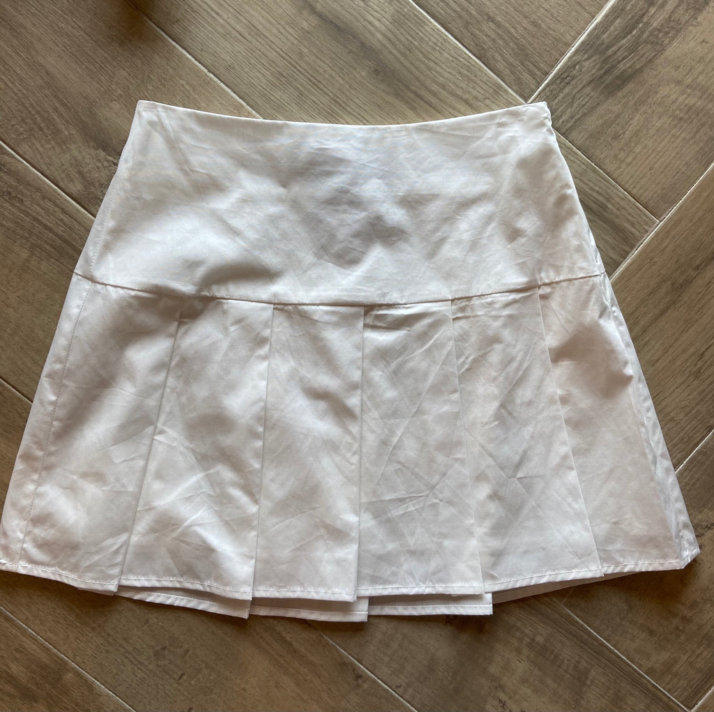 KAMMY StretchPoplin Pleated Mini Skirt
