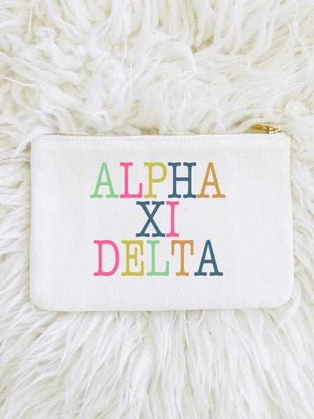 AL SORORITY COLOR BLOCK POUCH