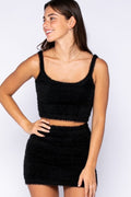 COZY FuzzyKnit Crop Tank Top