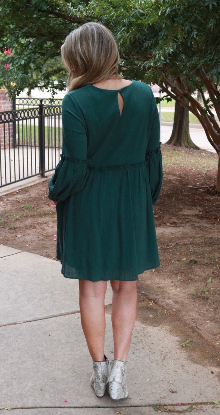 & Merci DRIVEN Gauze Tiered Ruffle Shift Dress