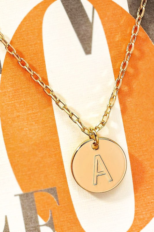 SPARROW Initial Medallion Necklace- DOORBUSTER