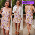 ABBOTT Floral Leopard Embossed Racer Back Sundress