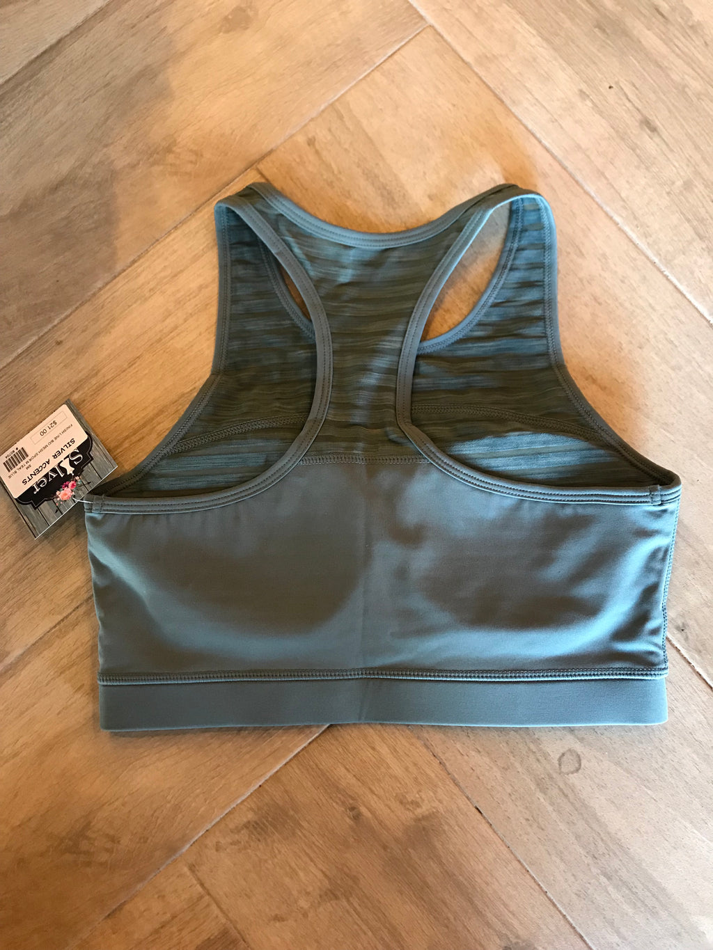 MONO B FINISH LINE Mesh Sports Bra - Teal Blue