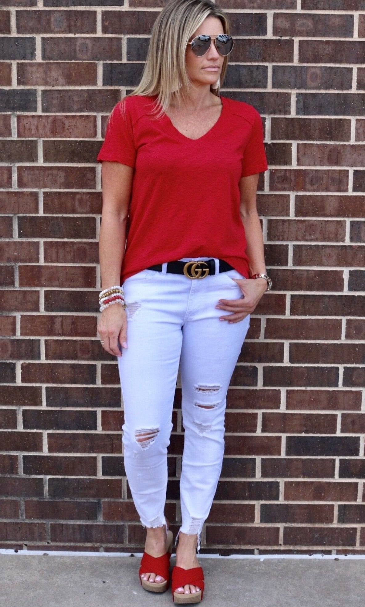 BOBI V-Neck BECK Slub Jersey HiLo Top