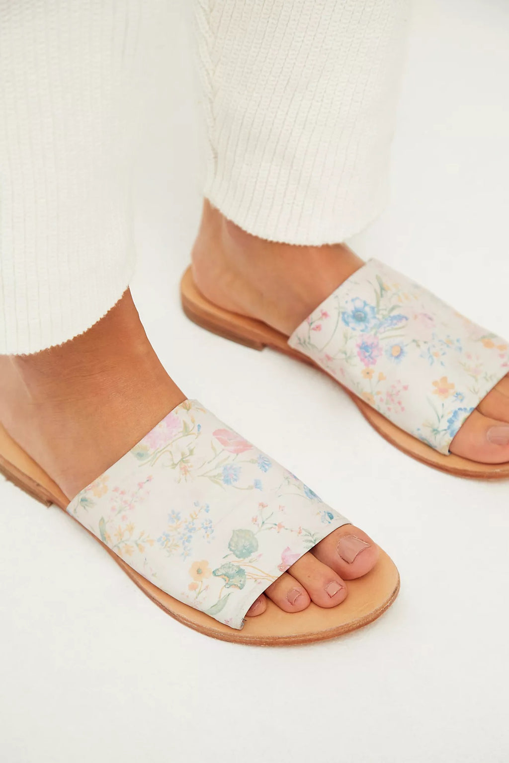 FREE PEOPLE Floral Print  VINCENTE Slide Sandal