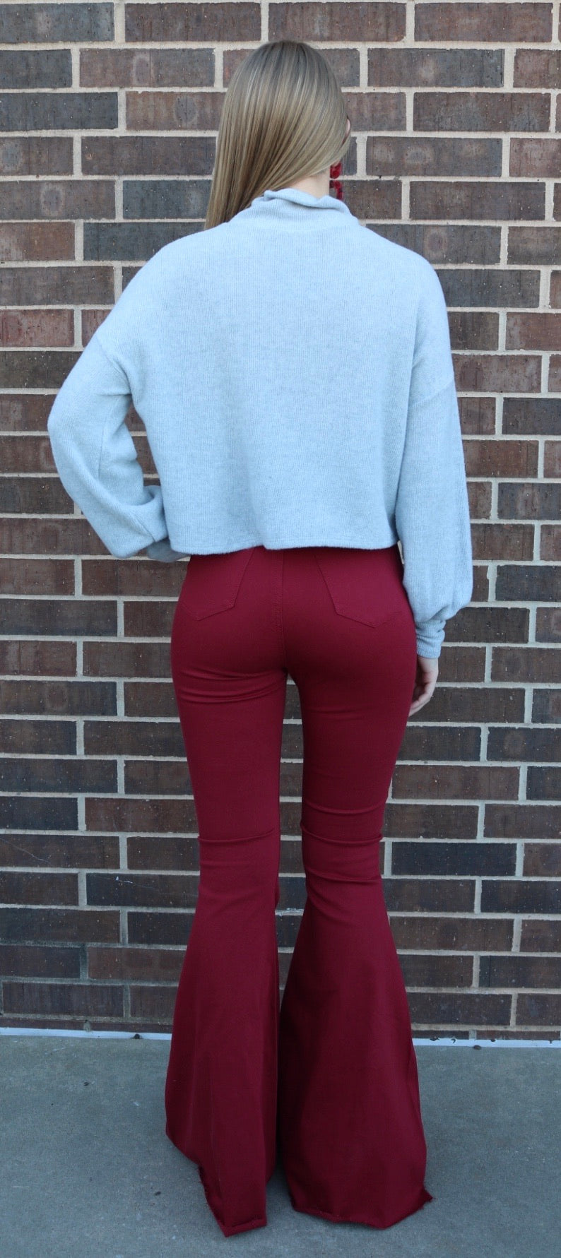 BOAST HiNeck BrushKnit Waist Crop Top