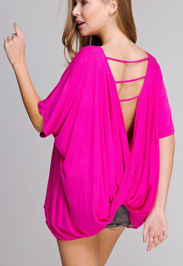SIERRA Twist StrappyBack Slouchy SuperSoft Jersey Top