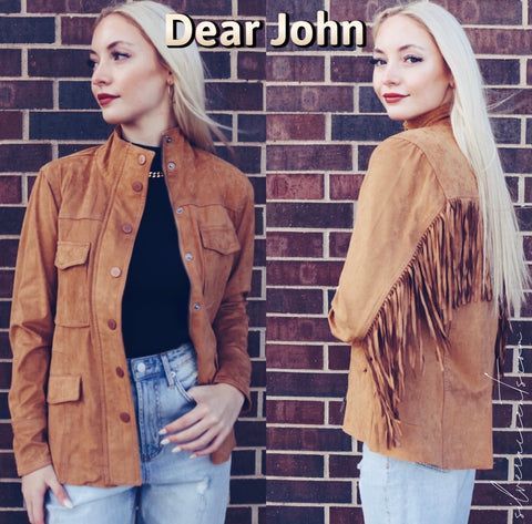 DEAR JOHN Fringe LEVI Suede Jacket