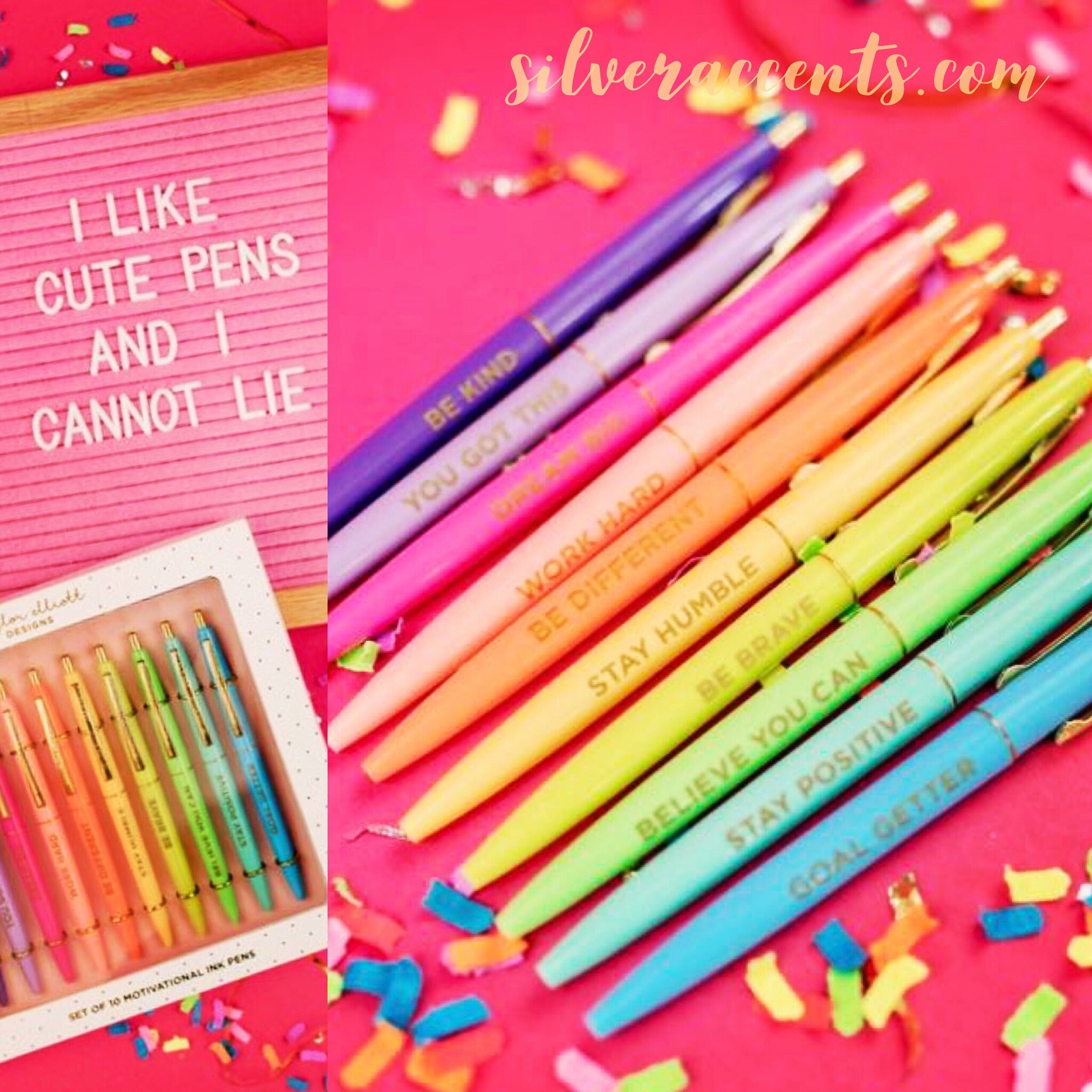 TAYLOR ELLIOTT 10pc Motivational Boxed Pen Set
