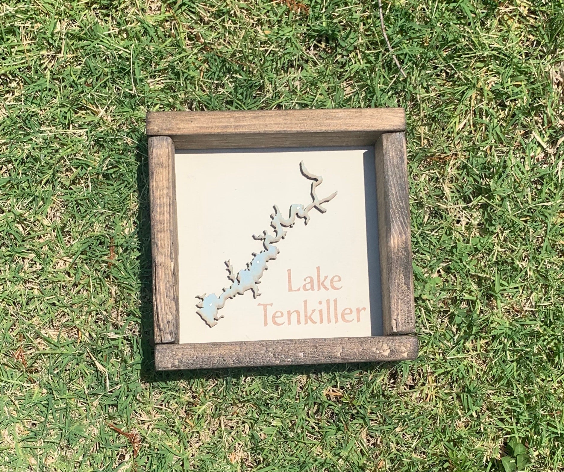 PD Lake Name 7X7 Framed Design