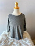 FREELOADER Grey ROUTINE 3/4 Sleeve Top